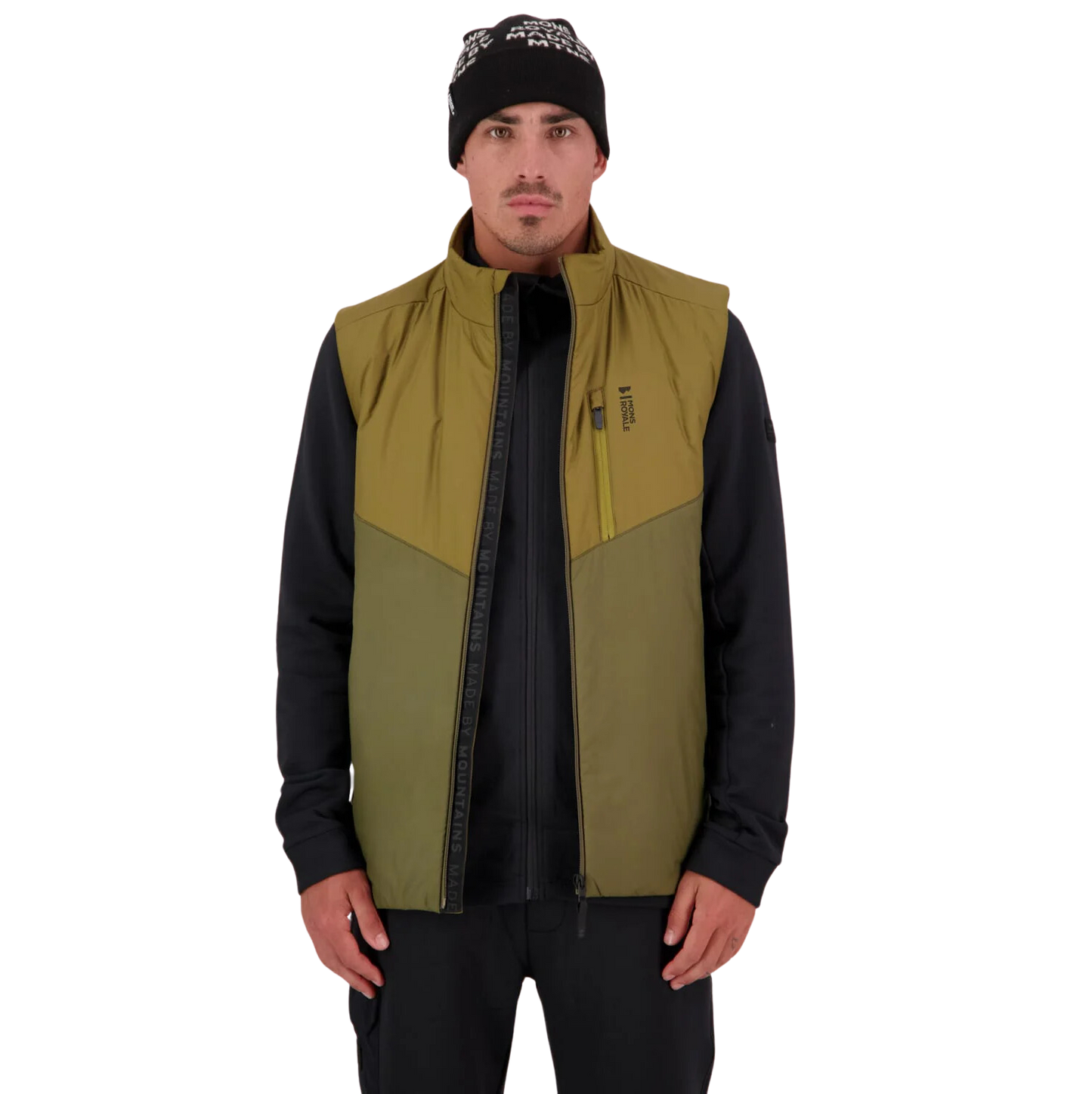 MONS ROYALE Arete Wool Insulation Vest Forest Floor Mens