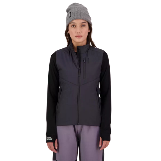 MONS ROYALE Arete Wool Insulation Vest Black Womens