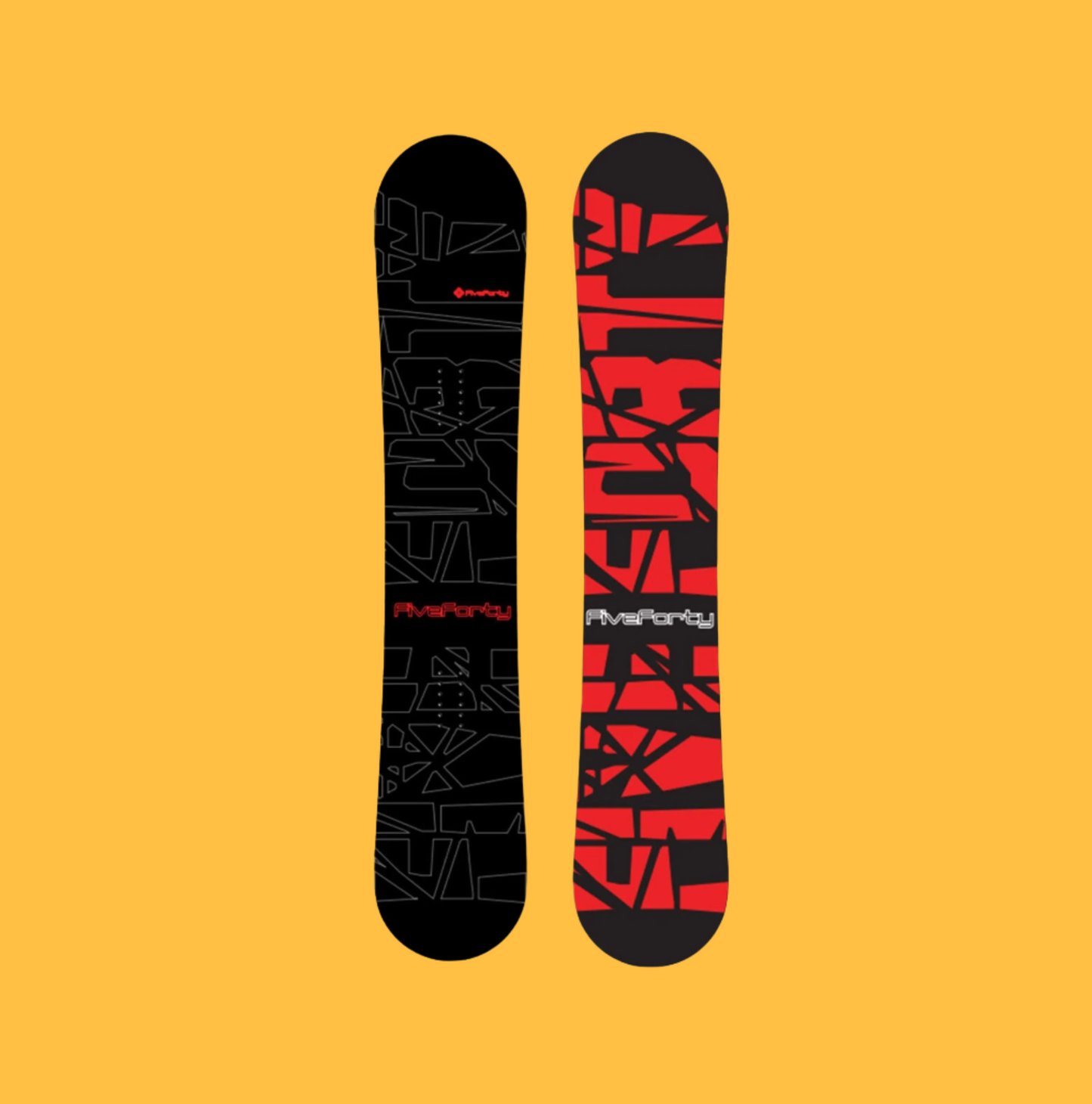 Snowboard 540 Blackdeck Hybrid, Black/Red, 154CM