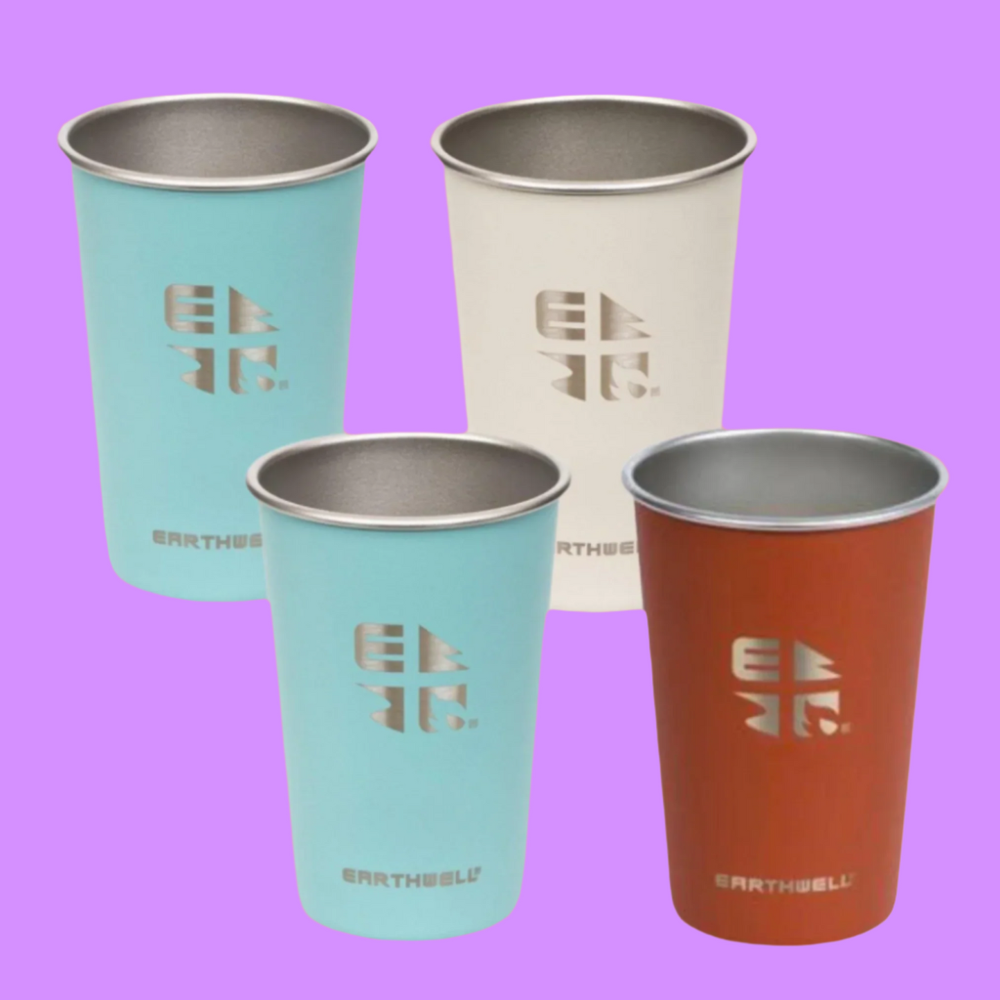 Earthwell Pint Cup 470ml - Four Pack